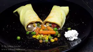 Curry Pfannkuchen mit Gemüse-1